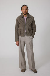 Flight Jacket (Taupe Lamb Suede)