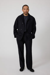 Work Jacket (Black Washed Linen)