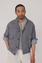 Road Jacket Wool Linen Silk Deco Twill