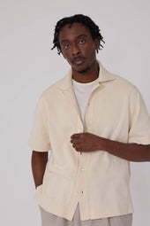 Short Sleeve Knit Shirt Cotton Moulin