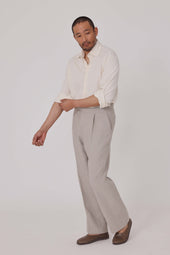 Spread Collar Cotton Silk Pique
