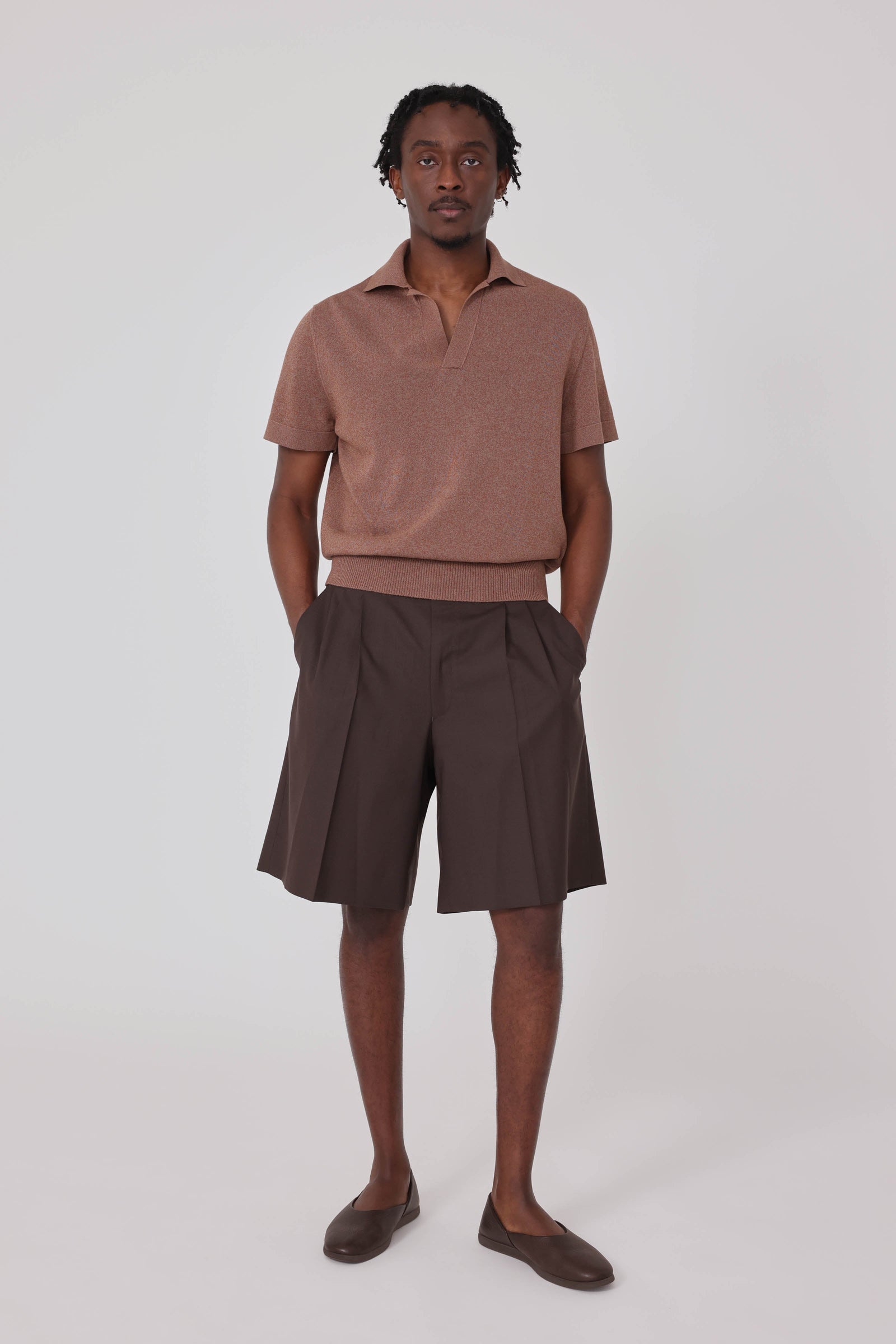 Short Sleeve Polo Cotton Moulin