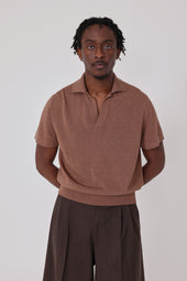 Short Sleeve Polo Cotton Moulin