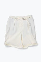 Box Pleat Washable Short Washed Linen