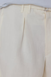 Box Pleat Washable Short Washed Linen
