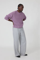 Long Sleeve Rolled Edge Naturally Dyed Merino Wool
