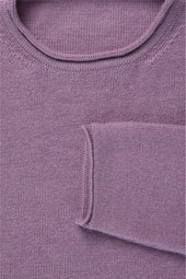 Long Sleeve Rolled Edge Naturally Dyed Merino Wool
