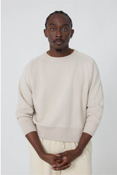 Side Button Crewneck Sweatshirt