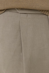 Single Pleat Trouser Basketweave Cotton