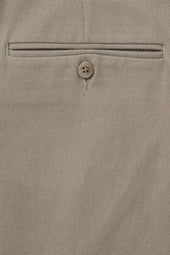 Single Pleat Trouser Basketweave Cotton