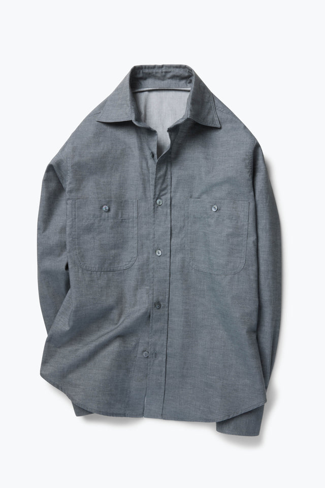Work Shirt (Anthracite Naturally Dyed Brushed Cotton)
