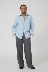 Spread Collar Shirt (Ice Naturally Dyed Brushed Cotton)