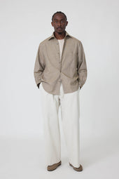 Spread Collar Shirt Naturally Dyed Brushed Cotton