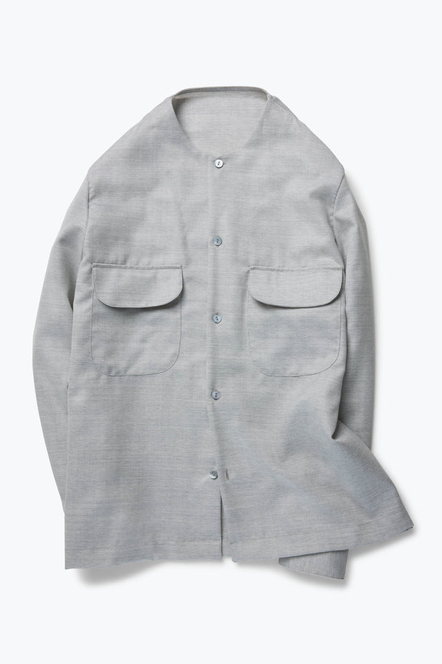 Crewneck Shirt (Pearl Wool Basketweave)