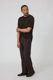 Short Sleeve Knit T Shirt Wool Silk