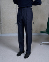 Single Pleat Trouser Twill Wool