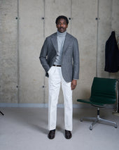 Sport Jacket Grey Houndstooth Merino Wool