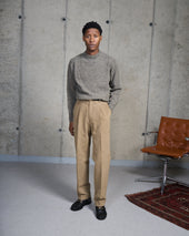 Shetland Wool Crew Neck Sweater Fossil
