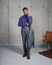 Shetland Wool Crew Neck Sweater Iris