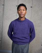 Shetland Wool Crew Neck Sweater Iris