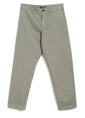 TYGE | Wide Cut Cropped Trousers | Light Sage