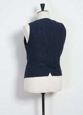 DANIEL | Classic Waistcoat | Crinkle Blue