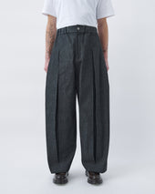 AW26 Box Pleat Trouser Denim (Unisex) - Raw Black
