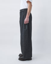 Aw26 Box Pleat Trouser Denim Raw Black