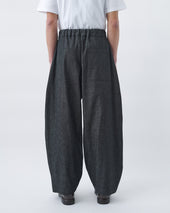 Box Pleat Trouser Denim - Raw Black