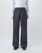 Straight Rivet Trouser Denim - Raw Indigo