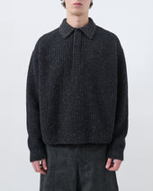 Polo Knit - Speckled Charcoal