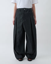 Aw26 Box Pleat Trouser Denim Raw Black