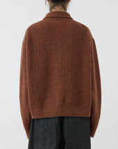 Polo Knit - Speckled Rust