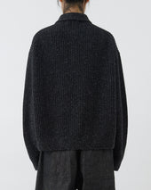 Polo Knit - Speckled Charcoal