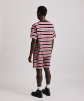 Mesh Stripe Short Sleeve Tee