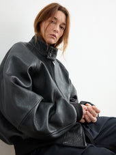 Over Leather Jacket In