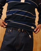 Western Bridle Leather Belt Slim