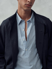 Fine Twill Popover White Stripe