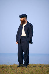 Man French Chore Jacket Linen Nidom