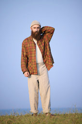 Unisex French Chore Jacket Hemp Check