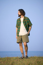 Unisex French Chore Jacket Hemp Check
