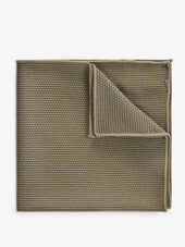 Olive Green Grenadine Pocket Square