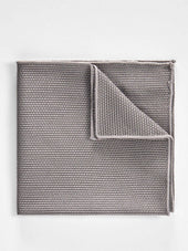 Grey Grenadine Pocket Square