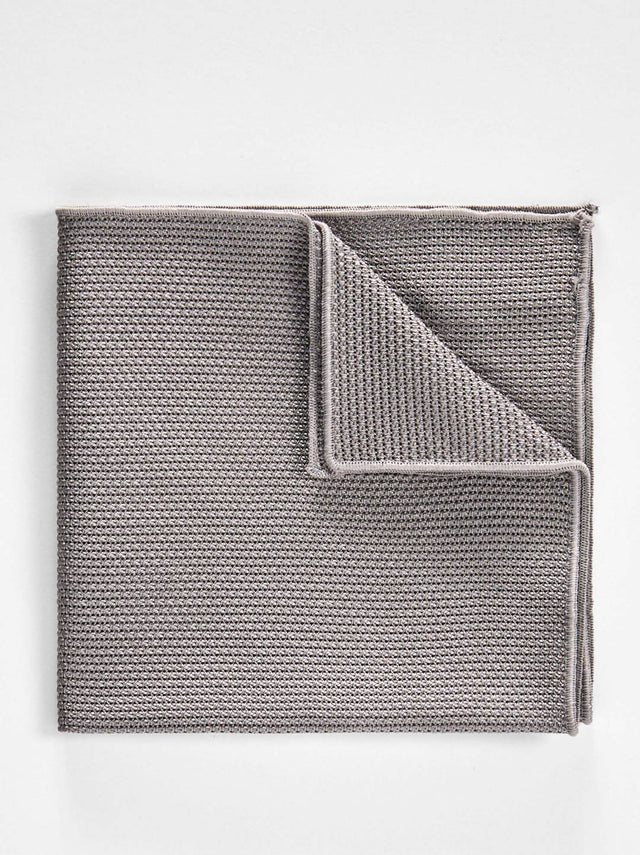 Grey Grenadine Pocket Square