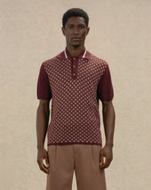 Polo Maille Jacquard Cravate