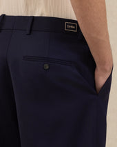 Pantalon Plis Cropped Laine