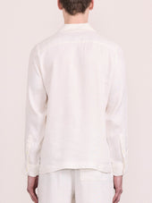 SAFRA LINEN-BLEND SHIRT