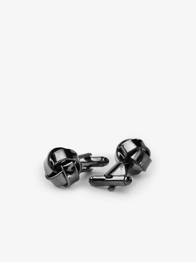 Black Cufflinks Knot
