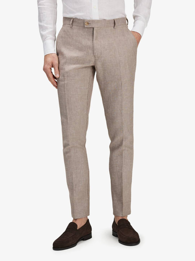 Beige Linen Trousers Santino
