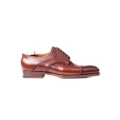 Half Brogue Derby In Mid Scotch Grain Leather